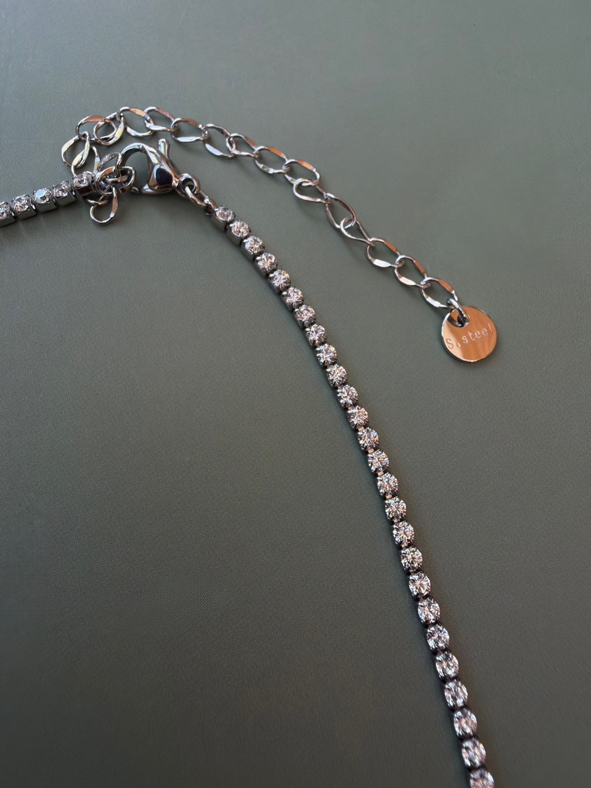 Silver Tennis Necklce