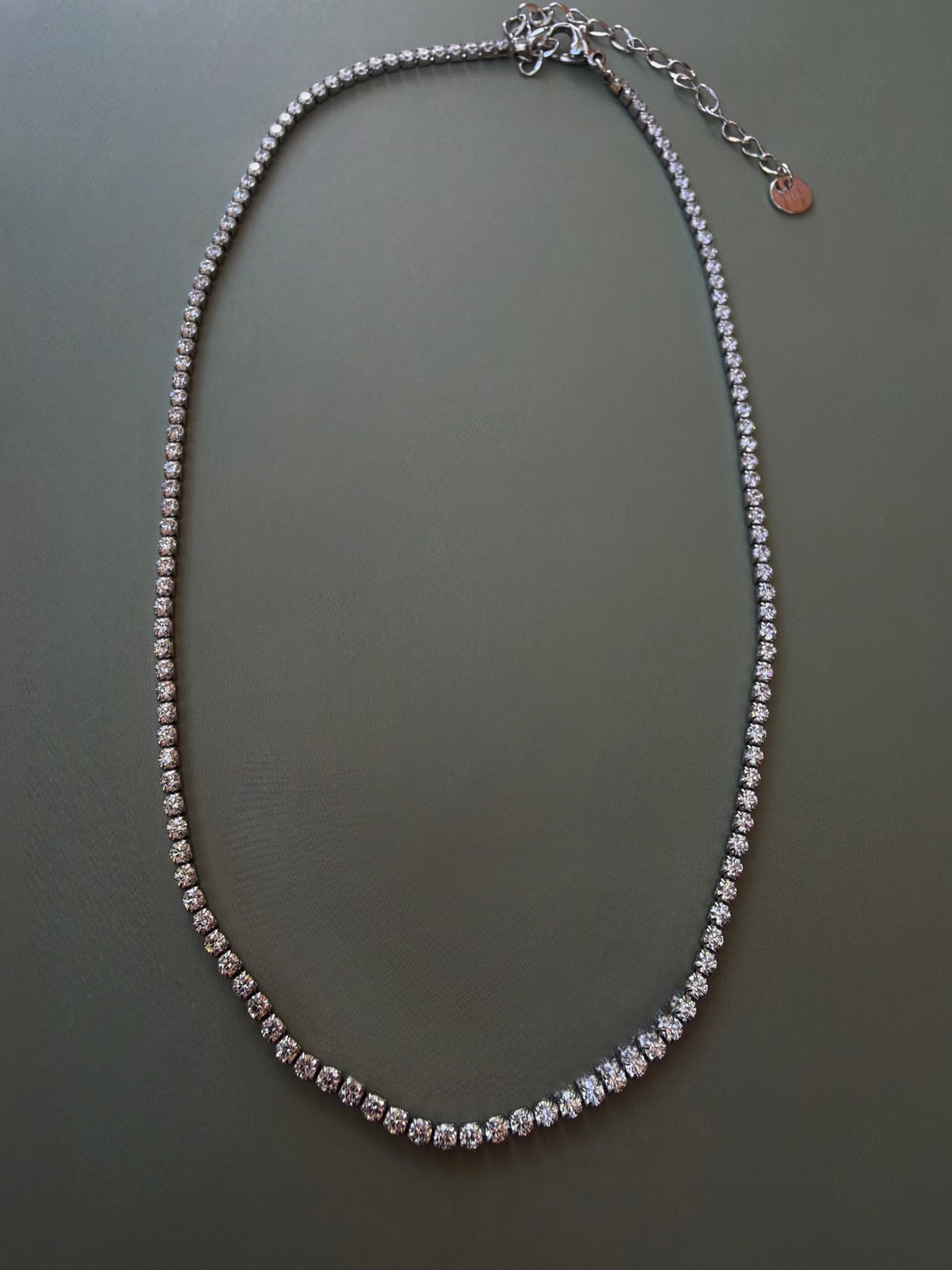 Silver Tennis Necklce