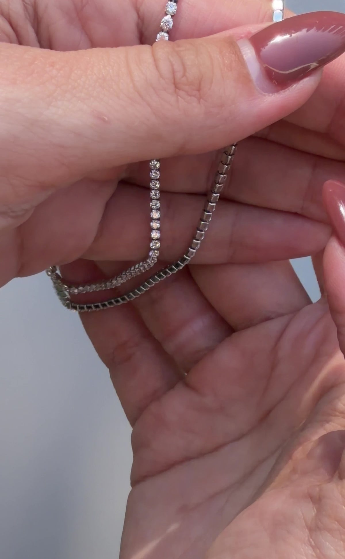 Silver Tennis Necklce